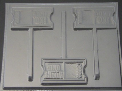 3544 Ticket Stub Chocolate Lollipop Mold